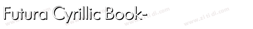 Futura Cyrillic Book字体转换